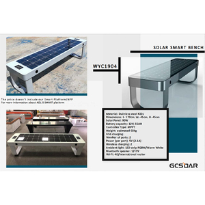Lámpara Solar Inteligente para Exteriores con Múltiples Puertos USB, Carga Inalámbrica, Botón de Emergencia e Iluminación Nocturna GCSOAR WYC1904 - Product Image 2