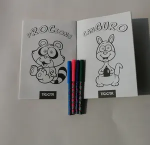 Kids Goedkope A4 A5 Size Afdrukken Aangepaste Kleurplaten Tekening Boek Voor Kinderen