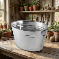 Seau à glace moderne de luxe en acier galvanisé durable pour les fêtes