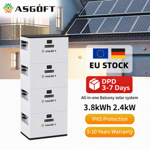 Estación de Energía Portátil Apilable de 3.8kWh para Almacenamiento de Energía en el Hogar, Batería de Litio de Respaldo para Camping al Aire Libre, Sistema Solar (Stock UE) - Product Image 1