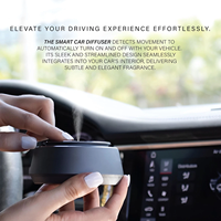 Diffuseur d'huiles essentielles automatique pour voiture, type C, rechargeable, ultrasonique, en plastique léger, sans eau, de luxe