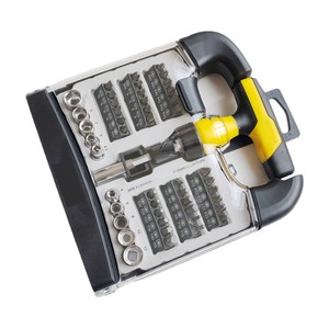 48PC Ratchet Screwdriver T Handle Tool Set 1/4 In Metric Home Use Chromium Vanadium Steel - Product Image 5
