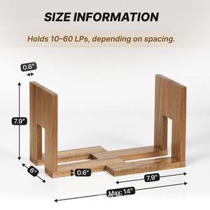 Wooden <b>Record</b> <b>Rack</b> Solid Wood Desktop Storage Organizer For Vinyl Display And Cd Storage - Product Image 4
