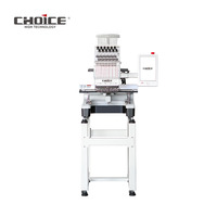 CHOICE GCMINI-A1201E Machine à broder automatique à tête unique à 12 aiguilles Broderie plate pour vêtements Casquettes Moteur neuf