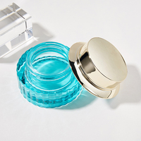 Ensemble cosmétique de luxe en verre transparent avec logo personnalisé (Spot & OEM), flacons pompe vaporisateur 40-120ml et pots 50g pour parfum, aromathérapie et soins de la peau