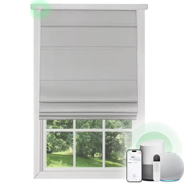 Custom Wireless Electric Tuya Matter Zigbee Sunshade Roller Shades Automatic Smart Window Solar Shades Motorized Roman Blind