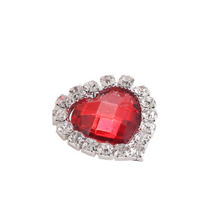 Breloques en strass en forme de cœur à 12 facettes, matériaux de bricolage pour bijoux, accessoires de coiffure de mariée - Product Image 5