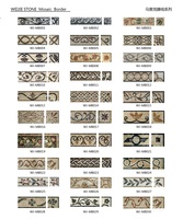 Mosaïque triangulaire en marbre blanc de Carrare et noir de Nero Marquina 3x3x4, polie