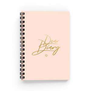 Cuaderno Espiral Dear Diary A5 con Logotipo Personalizado, 80 Hojas Rayadas, <span class=keywords><strong>Diario</strong></span> de Escritura para Mujeres, Regalo Personalizado para Registrar el Día a Día - Product Image 1