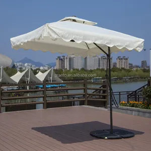 Классический дизайн модный открытый балкон мебель металлический зонт водонепроницаемый боковой зонтик с ручкой
