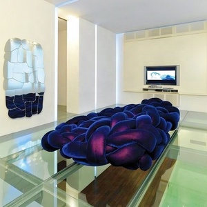 Sofá de terciopelo de tela ultrasuave <span class=keywords><strong>tejido</strong></span> a mano de moda italiana para sofá de sala de estar de Villa o Hotel - Product Image 4