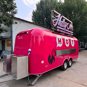 Remorque de concession mobile en acier inoxydable, entièrement équipée pour la restauration rapide, avec équipements de cuisine complets, congélateur et friteuse, Food Truck entièrement équipé - Product Image 4