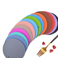 Meilleures ventes : Sous-plat circulaire en plastique alvéolé écologique, résistant à la chaleur, antidérapant, 18 cm, pour pot et repas