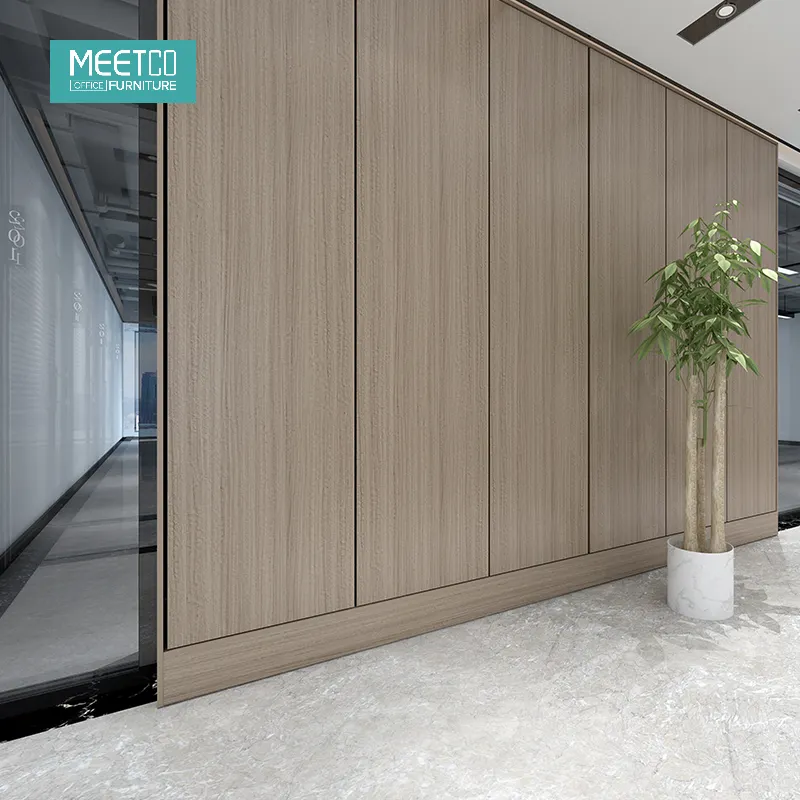 Meetco Decorativo Interior Soundproof Partition Walls Operável Moving Panel Partition para Office Room