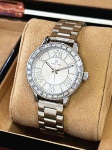 Nuevo reloj de pulsera de cuarzo para mujer, moderno, con diamantes de imitación romanos, correa de acero, resistente al agua. - Product Image 4