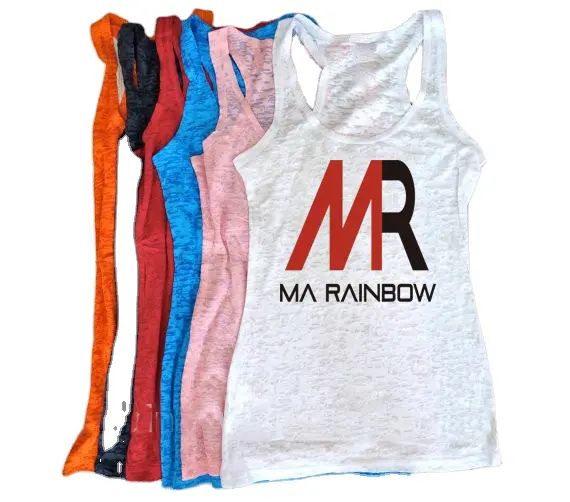 Tank Top Racerback Tipe Burnout Wanita Penjualan Laris Tank Top Fitness Gym Stringer Tank Top Grosir