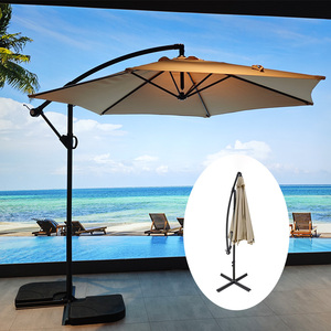 Sombrilla Excéntrica Colgante de <span class=keywords><strong>Lona</strong></span> <span class=keywords><strong>Impermeable</strong></span> para Jardín, Playa y Restaurante al Aire Libre, <span class=keywords><strong>Parasol</strong></span> de Hierro para Patio - Product Image 6