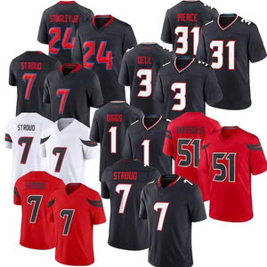 Jersey Sepak Bola Amerika Houston Unisex Berkualitas Tinggi, Bahan Polyester 100% Bernapas, Bordir Dapat Disesuaikan, Cocok untuk Musim Panas - Product Image 1