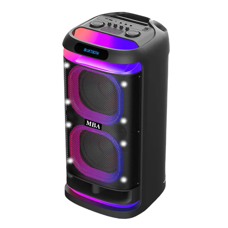 مكبر صوت مزدوج من نوع ‏ X ‏/‏ inch ‏ dj box equipo de sonido مكبر صوت يعمل بالطاقة ، caixa ampificada partybox ‏