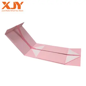 XJY hochwertige handgefertigte schöne kundenspezifische luxusverpackung weißer karton mit magnetverschluss geschenkbox für brautjungfern