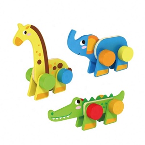 Ensemble imprimé en bois Holz Spielzeug Blocs <span class=keywords><strong>de</strong></span> <span class=keywords><strong>domino</strong></span> pour animaux Ensemble en bois pour animaux <span class=keywords><strong>de</strong></span> <span class=keywords><strong>la</strong></span> <span class=keywords><strong>ferme</strong></span> - Product Image 1