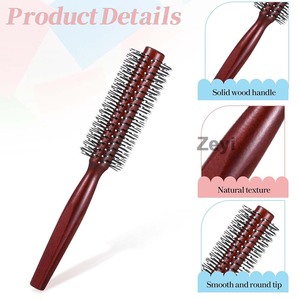 <span class=keywords><strong>Brosse</strong></span> ronde personnalisée avec logo pour <span class=keywords><strong>cheveux</strong></span> courts, <span class=keywords><strong>brosse</strong></span> ronde pour le séchage, le coiffage et le bouclage, peigne sphérique en nylon résistant à la chaleur - Product Image 3