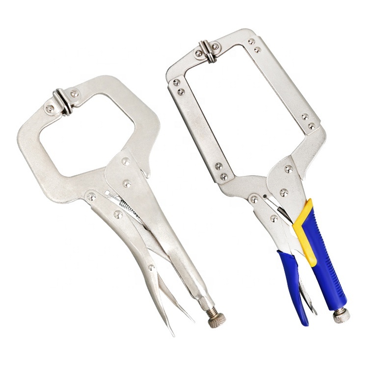 Koolsoo Face Clamp Locking Pliers C Pliers Locking Pliers 10 Inch With Swivel Pads For Pocket Hole Joinery Workshop Cabinetry