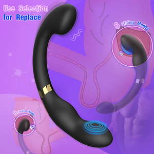 Jouet anal S-Hande, stimulateur de <span class=keywords><strong>prostate</strong></span> masculin, masseur vibrant à double tête, recharge USB, grand modèle, pour couple. - Product Image 2