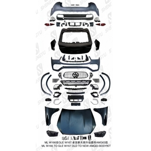 Pare-chocs en plastique pour <span class=keywords><strong>Mercedes</strong></span> Benz ML W166 12-19 Mise à niveau vers GLE63 A-<span class=keywords><strong>MG</strong></span> avec phares, feux arrière, capot, ailes - Product Image 6