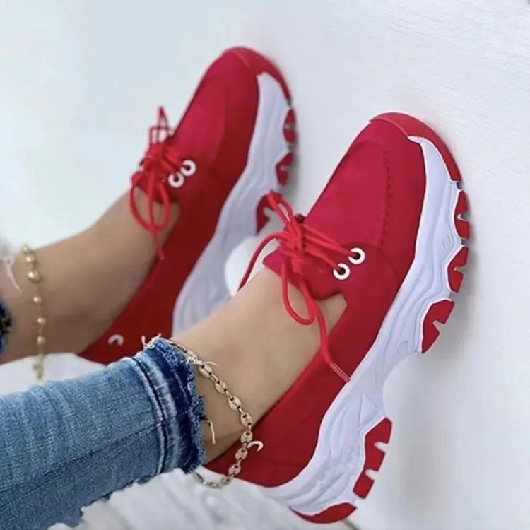 2023 New QZK Fashion Trend Women's Casual Shoes Breathable Ladies Casual Sneakers Lightweight Walking Style Shoes For Women
