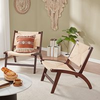 Chaises d'appoint en bois pour le salon, chaise longue nordique, chaise d'appoint intérieure tressée en jute tissée chaise d'appoint en corde de papier tissé