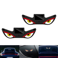 Lumière d'avertissement LED solaire pour voiture, motif œil de monstre, sans fil, pour vitre triangulaire et vitre arrière, éclairage d'ambiance, sensation premium