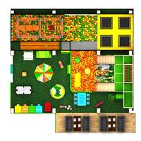 Centro de Juegos Interior de Plástico con Tobogán en Espiral y Piscina de Pelotas para Niños, Uso Comercial, Capacidad de 100-500 kg, Más de 10 Pasajeros