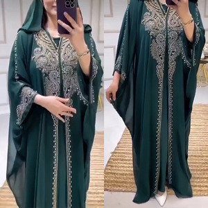 Robe à capuche musulmane SA882 pour femmes, manches longues, abaya, Dubaï, Turquie, caftan <span class=keywords><strong>marocain</strong></span>, élégante robe islamique, kaftan de soirée - Product Image 3