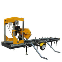 Machines à scier le bois, essence / diesel / électrique, portables, roues, scierie sur remorque, scie à ruban horizontale, machine à scierie