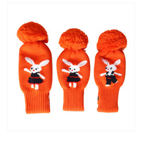 Ensemble de housses de club de golf en tricot Rabbit Golf pour Driver, Fairway, Hybride, Putter – Housses de protection extensibles en laine tricotée pour clubs de golf