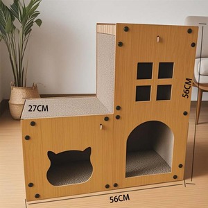 Rascador <span class=keywords><strong>para</strong></span> <span class=keywords><strong>Gatos</strong></span> Ecológico de Cartón Corrugado de Alta Densidad, Casa <span class=keywords><strong>para</strong></span> <span class=keywords><strong>Gatos</strong></span>, <span class=keywords><strong>Castillo</strong></span> de Cartón Resistente <span class=keywords><strong>para</strong></span> <span class=keywords><strong>Gatos</strong></span> Grandes de Interior - Product Image 3