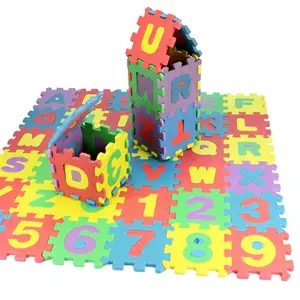 OEM Baby Play High Quality Alphabet and Numbers EVA Foam Alphabet Play Mat Children's Puzzle Foam Carpet Customizable