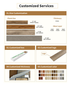 Giá rẻ giá không thấm nước hạt gỗ 5mm/5.5mm/6mm/7mm/8mm Interlock sang trọng Vinyl tấm ván PISO SPC sản phẩm nhựa gạch lát sàn - Product Image 3