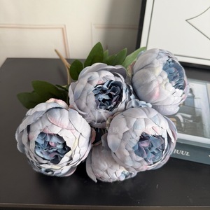 Fleur artificielle de pivoine simulée Mu Jinxi, 7 têtes, en soie, pour décoration de maison et de mariage - Product Image 5