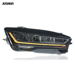 Ensemble de phares LED Jushun Audi A7 style RS, design en forme d'arête de poisson, 2011-2018, clignotants dynamiques, feux de jour - Product Image 1