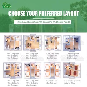 プレハブコンテナハウス ポータブル小型ファミリーモダンヴィラ 家族構造 防水 - Product Image 5