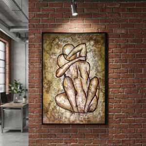 <span class=keywords><strong>Peinture</strong></span> à l'huile <span class=keywords><strong>abstraite</strong></span> 100% peinte à la main sur toile, représentant des femmes et des couples nus, art mural pour le salon, décoration <span class=keywords><strong>de</strong></span> la maison, cadeau - Product Image 1