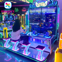 Centre de jeux d'intérieur à monnayeur pour 4 joueurs, avec grand écran, jeu de pêche de compétence, machine de jeu d'arcade classique