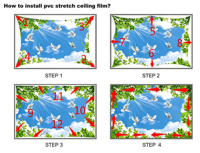 Film de plafond extensible imprimé en 3D, panneau de plafond rectangulaire en aluminium architectural illuminé sur mesure pour bar, boîte de nuit