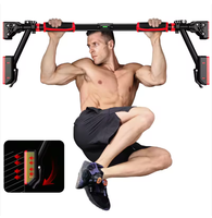 Barre de traction murale multifonctionnelle avec support de sécurité pour usage domestique à fixer sur une porte