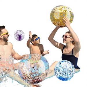 Pelota <span class=keywords><strong>de</strong></span> Playa <span class=keywords><strong>de</strong></span> <span class=keywords><strong>Plástico</strong></span> con Lentejuelas, Juguete Acuático <span class=keywords><strong>para</strong></span> Exteriores, Ultra <span class=keywords><strong>Transparente</strong></span>, Brillante, Inflable, Venta al Por Mayor Internacional - Product Image 1