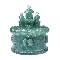 Bol démagnétisant avec décoration en forme de château, également servant de boîte de rangement pour bijoux pour la maison et le salon