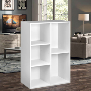 Librería de madera blanca al mejor precio de alta calidad, organizador de 5 cubos, estantes de almacenamiento, librería de madera, armario de almacenamiento de Juguetes - Product Image 4