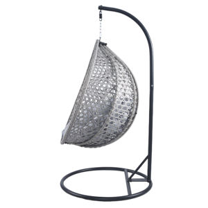 Silla Colgante <span class=keywords><strong>Tipo</strong></span> <span class=keywords><strong>Huevo</strong></span> de Mimbre Plegable con Respaldo de Aluminio, Cojín Suave, <span class=keywords><strong>Columpio</strong></span> de Patio para Interiores y Exteriores, Silla <span class=keywords><strong>Tipo</strong></span> <span class=keywords><strong>Huevo</strong></span> para Dormitorio con Cubierta - Product Image 4